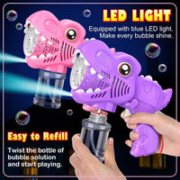 Yunaking Kids Bubble Gun 2 Pack - Pink+purple - image 3