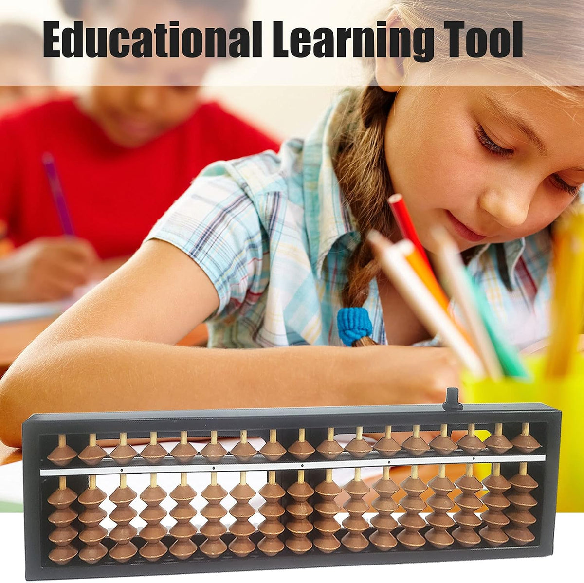 Digit Standard Abacus Soroban Professional 17 Column Math Abacus - Brown - image 4