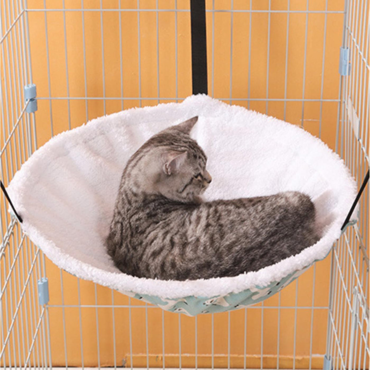 SHENGOCASE 2-Pack Cat Hammock Lounge Cat Hanging Bed for Cage Kennel - Cyan - image 4
