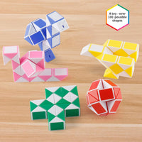 30 Pack Medium Snake Cube Fidget Toys Stocking Stuffers for Kids – Fun for Kids & Family - White 30pcs - image 4