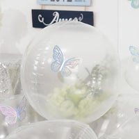 12PCS Iridescent Round Foil Balloons 22" 15" 10" Large Holographic - 22/15/10inch Clear - image 4