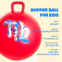 ZOOJOY Hopper Ball, Hopping Toys for Kids - Age:3-8(18''/45cm) / Red - image 2