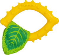 Catstages Strawbabies Dental Cat Chew Toy with Catnip & Feathers - Lemon