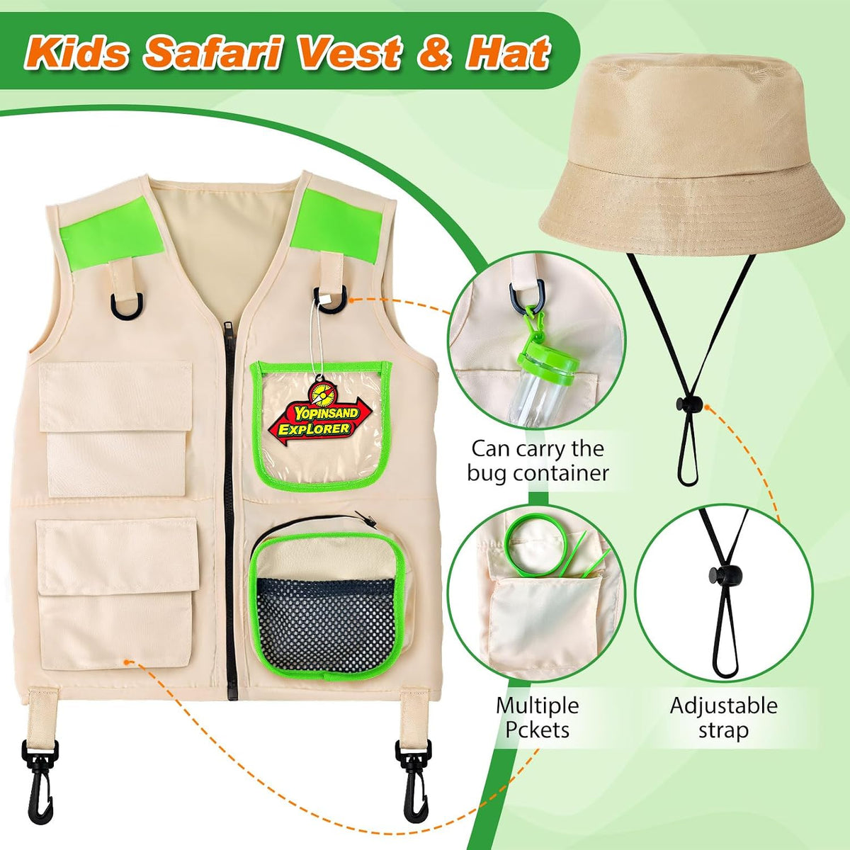 YOPINSAND Kids Explorer Kit & Bug Catcher Kit - Green - image 4
