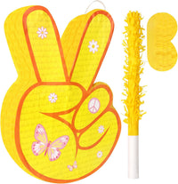 Waenerec boombox pinata with stick and blindfold, colorful radio shape with sequins - view 8