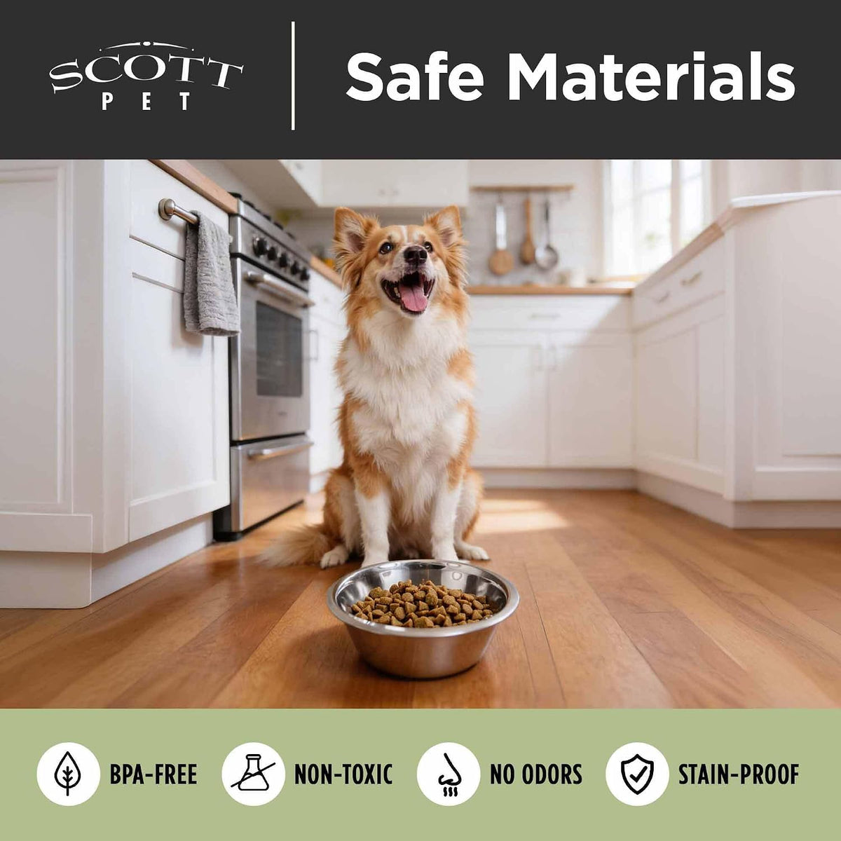 Scott Pet Bowl, Stainless Steel Pet Water and Food Bowl - 5 Quart - image 3