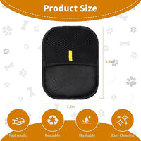 2PCS Electrostatic Pet Grooming Gloves, Reusable Hair Remover for Dog Cat Fur on Clothes Furniture Car Seat/Red