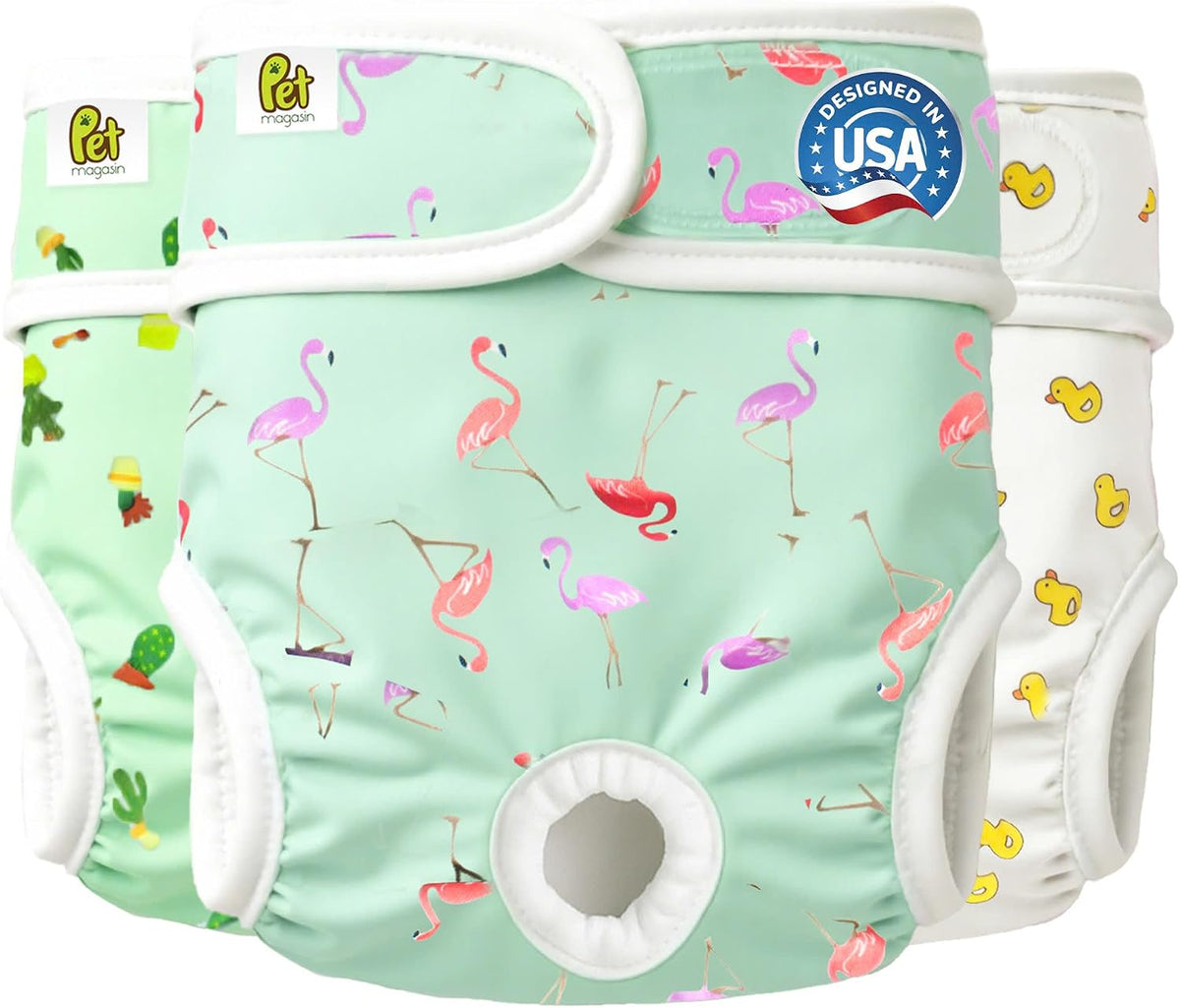 Reusable Washable Dog Diapers - Trending / X-Large (23″-35″ Waist)