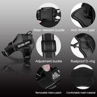 voopet Service Dog Harness, Emotional Support Pet Vest Harness - XX-Small (Pack of 1) / Black - image 3