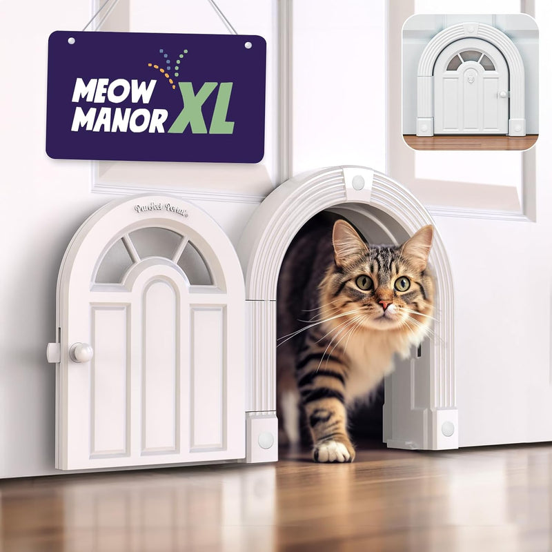 Purrfect Portal Meow Manor Extra Large Interior Cat Door - White