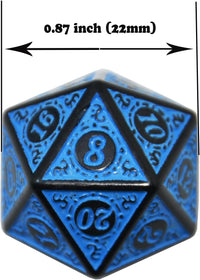 SmartDealsPro 10-Pack 20 Sided Dice D20 Polyhedral Dice for DND RPG - Retro Blue - image 2