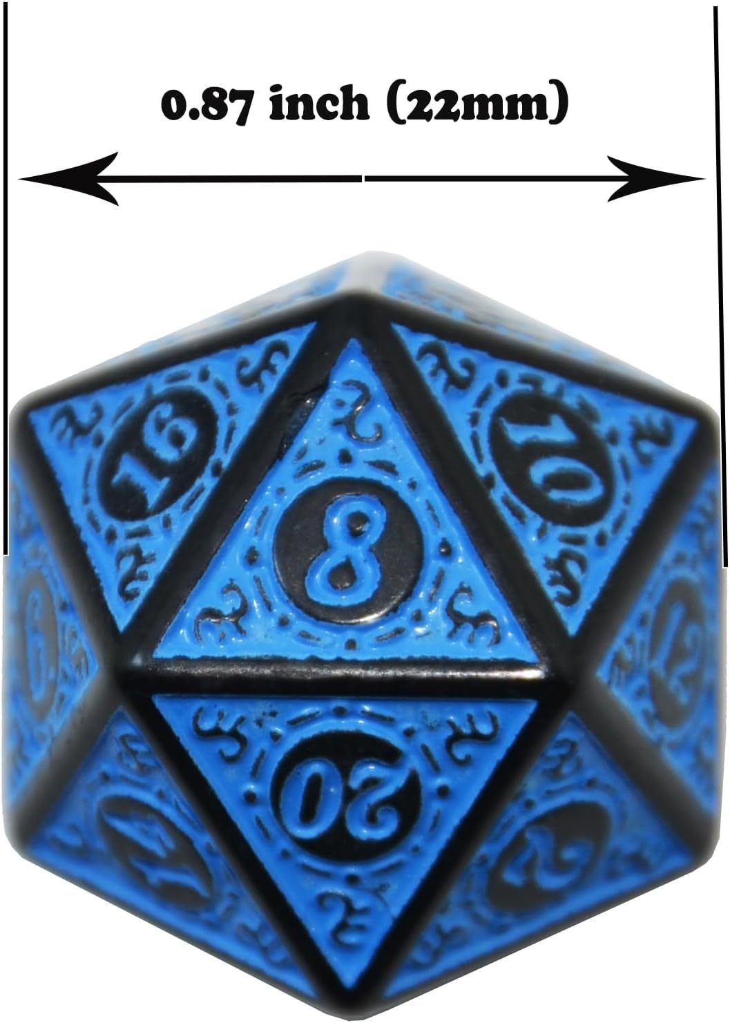 SmartDealsPro 10-Pack 20 Sided Dice D20 Polyhedral Dice for DND RPG - Retro Blue - image 2