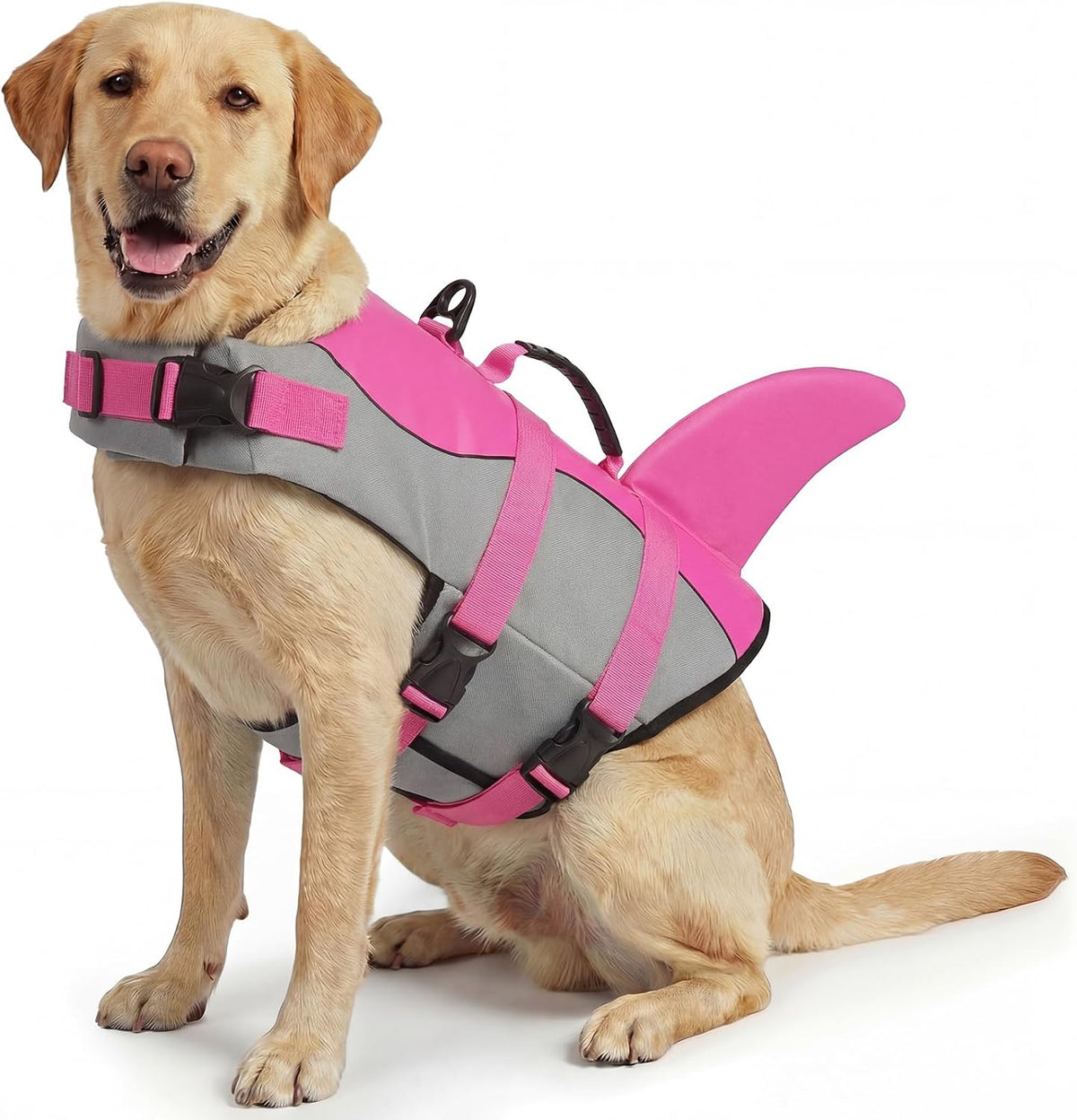 ASENKU Dog Life Jacket, Pet Safety Vest for Swimming & Boating - X-large / Shark Pink