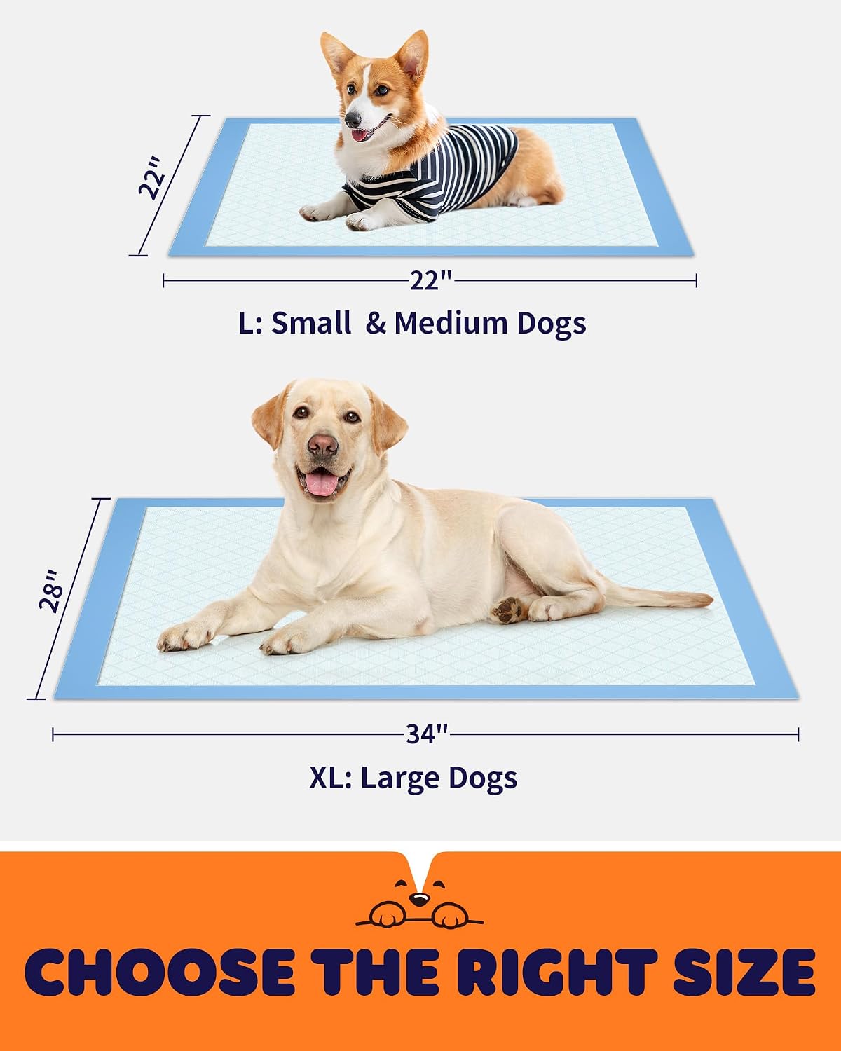 Powools Puppy Pads, Super Absorbent, Spill-Proof - 34" × 28" - 100 Packs - image 2