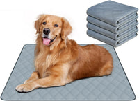 RIOUSSI Reusable Pee Pads for Dogs, Puppies. Washable, Absorbent - 20"x28"(4pack) / Light Gray