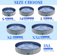 Foldable Dog Pool, Portable Pet Bath Tub and Kiddie Swimming Pool – Essentials for Dogs - 48"-L / Gray - image 2