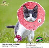 SunGrow Cat Crinkle Balls - Multicolor, 24 Pcs - image 3