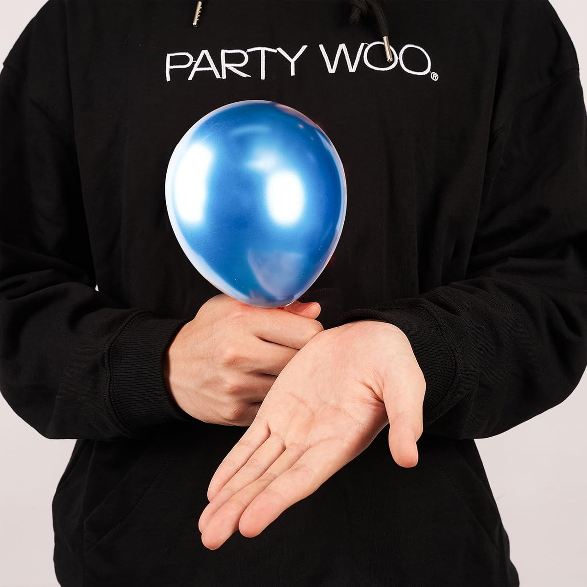 PartyWoo White Balloons 155pcs Matte White Latex Balloons Different - Blue-g106 / 5 inch - image 2