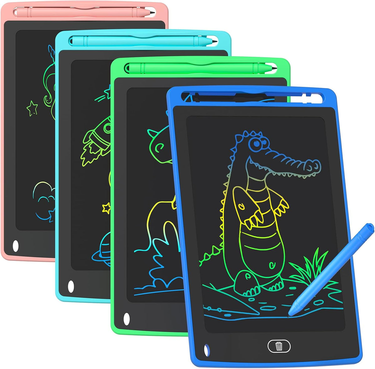 4 Pack LCD Writing Tablet for Kids - Multicolor - 4 Pack