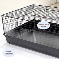 12 Pcs Cage Guard 13.8"x4.7" with Zip Ties Scatter Guard Clear – Essentials for Small Pets - 13.8" x 4.7" (12 PCS, 8 Holes) - image 3
