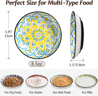No Spill Cat Bowls, Cat Food Bowl - Bohemian-4 Pack - image 3