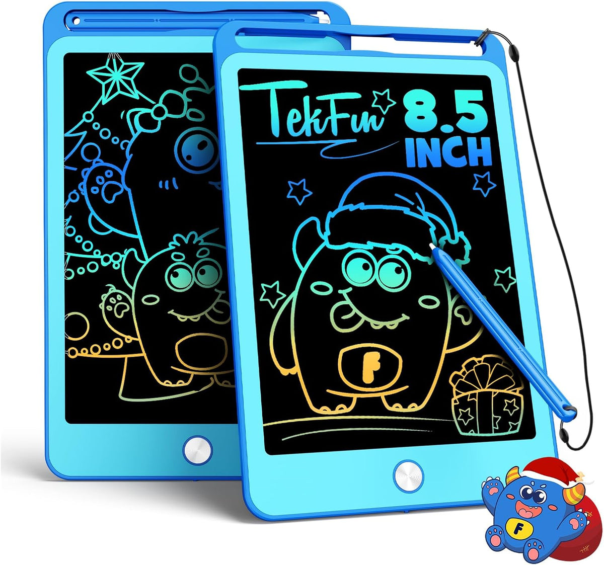 TEKFUN 3 Pack LCD Writing Tablet for Kids, Educational Kids - Blue+blue / 8.5 inch / 2