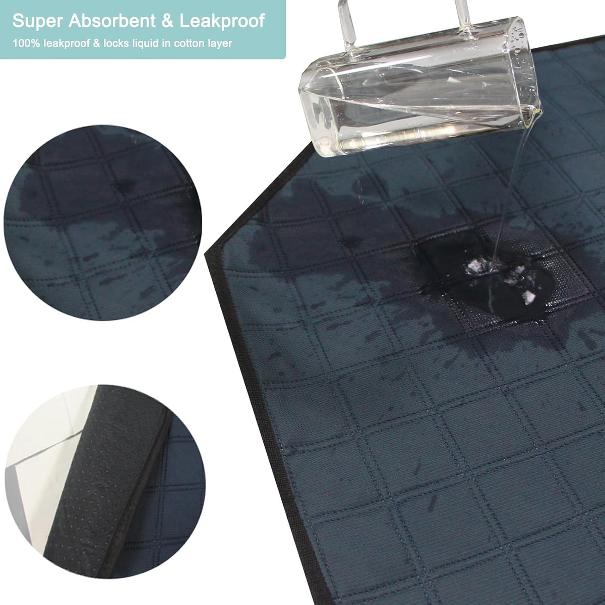 Octagon Dog Playpen Mat Washable Leakproof Pet Liner, 29' - Dark Grey-s / Octagon-S-29'(Diameter) - image 2