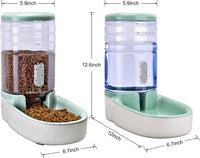 Automatic Cat Feeder and Water Dispenser with Stainless Steel Bowl - Green - image 4