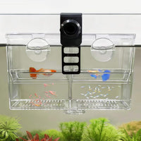 Triple-Chamber Fish Breeder Box for Fish Tank, Guppy Fry Nursery – Essentials for Fish - Dual-Chamber (6.88*3.62*4.33 IN)