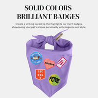 Premium Solid Olive Dog Bandana - Purple / Small - image 4