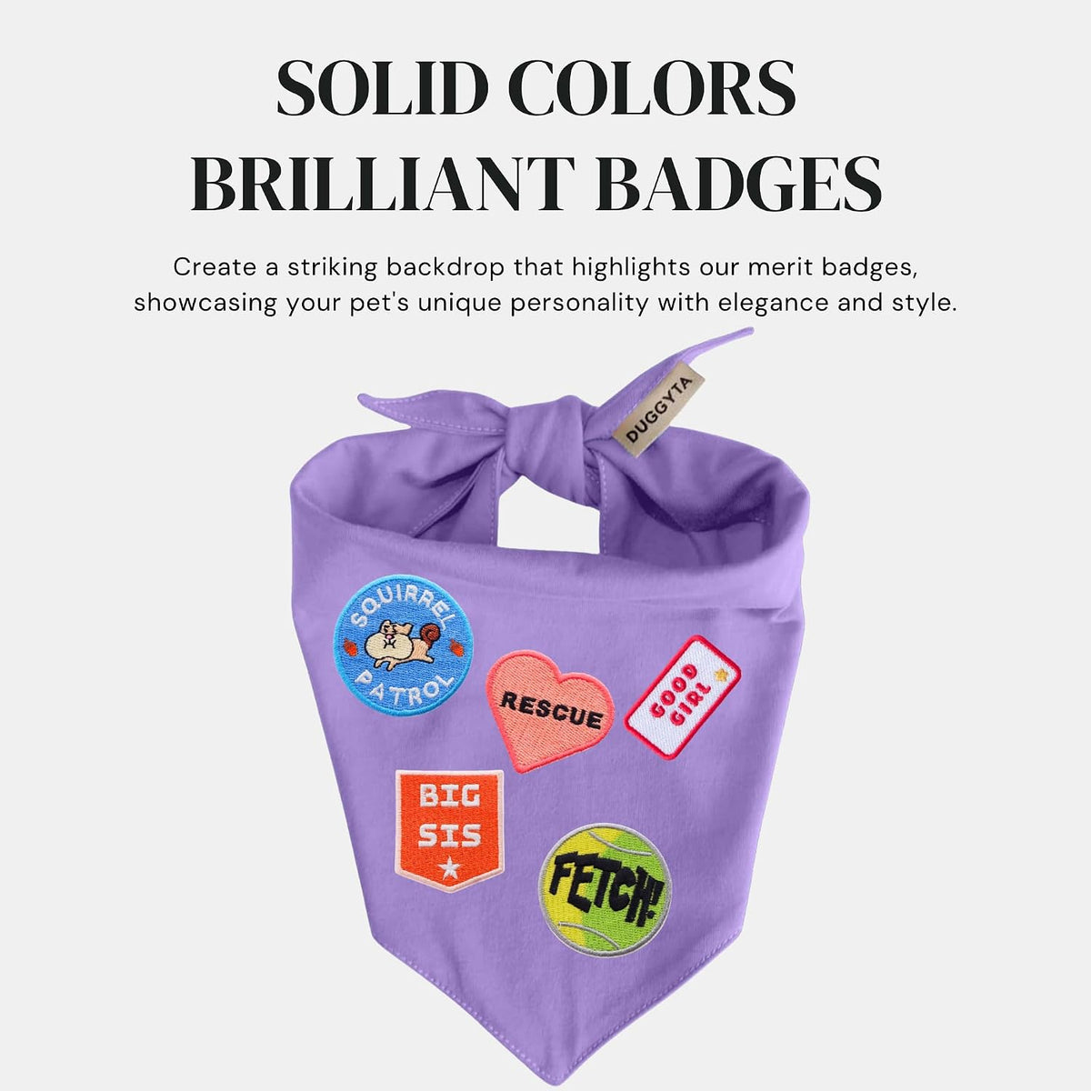Premium Solid Olive Dog Bandana - Purple / Small - image 4