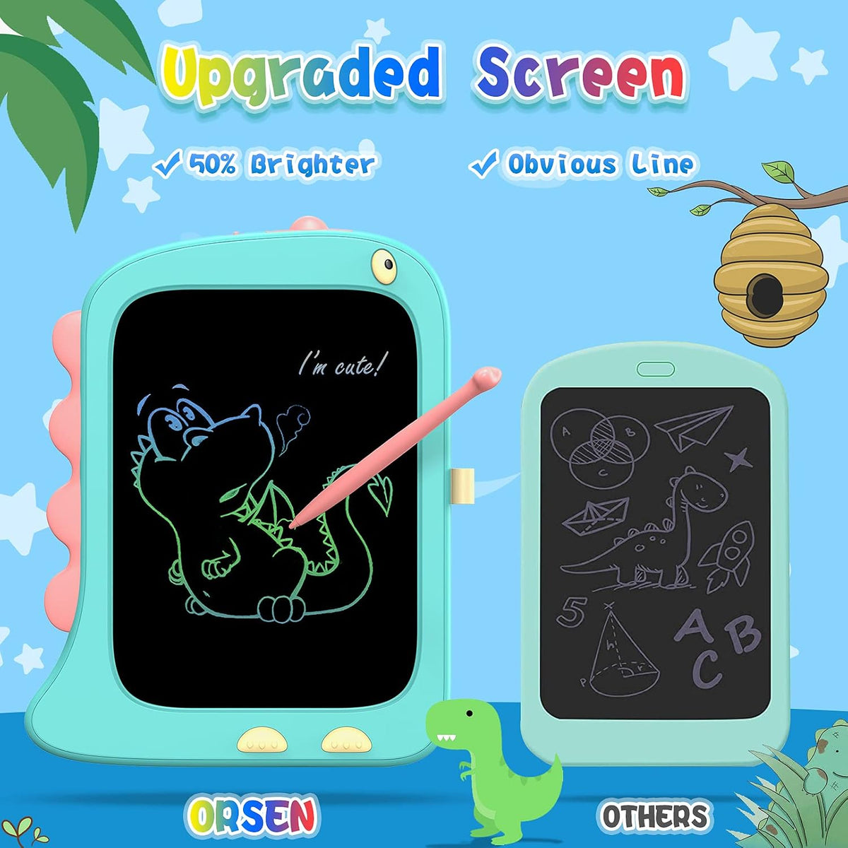 8.5 Inch LCD Doodle Board Tablet Toy - 8.5 Inch - Blue - image 3