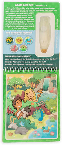 Water Reveal Coloring Scripture Book for Kids. – Fun for Kids & Family - Aqua Brush Old Testament #1 - image 2