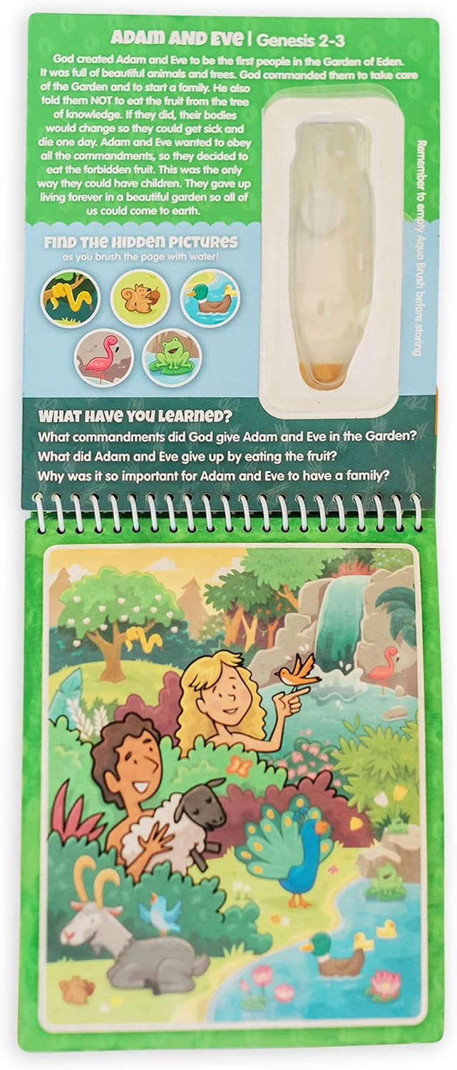 Water Reveal Coloring Scripture Book for Kids. – Fun for Kids & Family - Aqua Brush Old Testament #1 - image 2