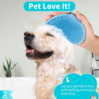 3-in-1 Dog Grooming Brush - Blue Blue Blue - image 4