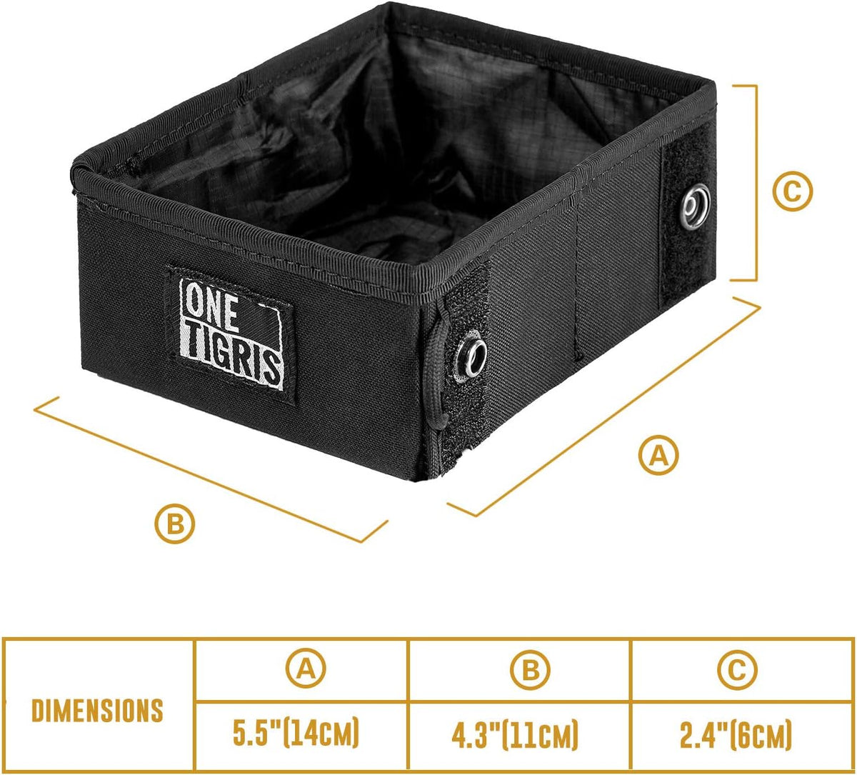 OneTigris Military Collapsible 70 oz Pet Bowl for Small to Medium - S / Black - image 3
