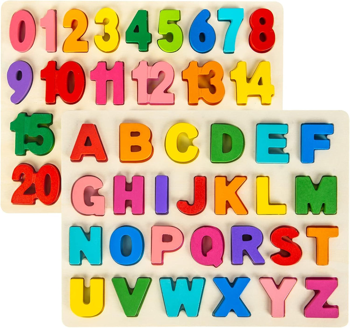 Attmu Wooden Puzzles for Toddlers - Multi / 2 Pcs