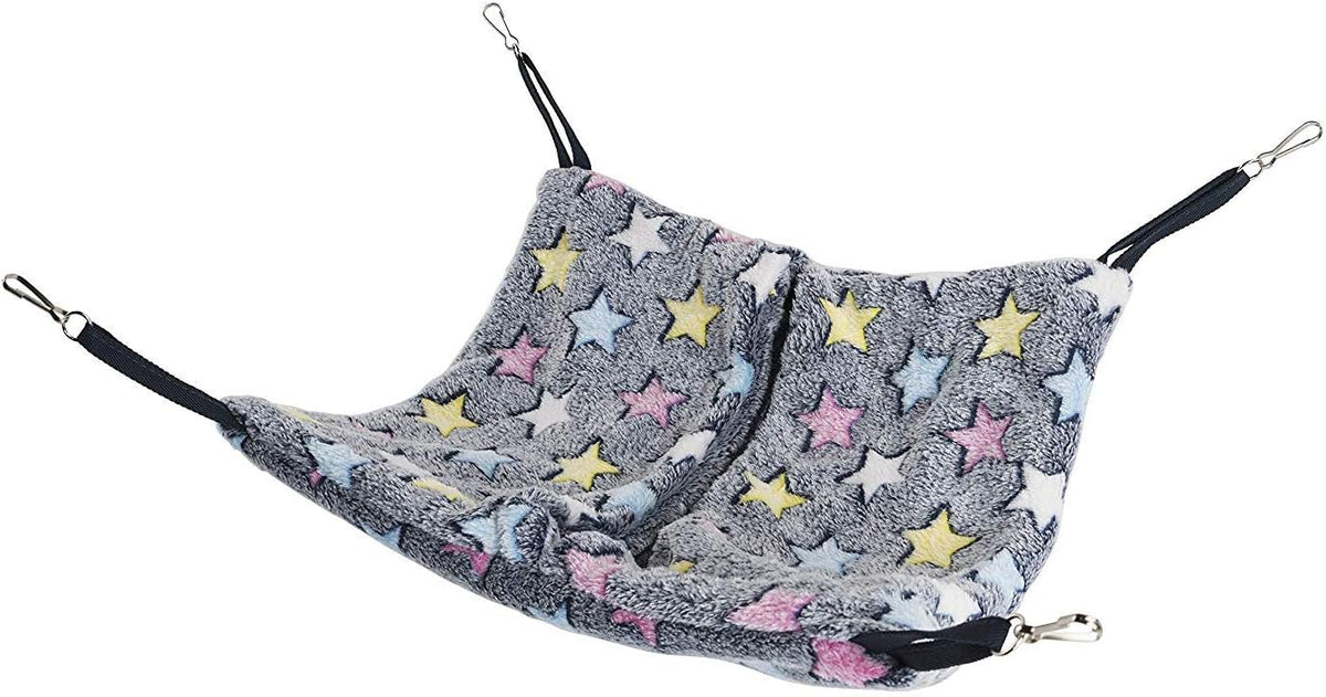 Niteangel Hanging Hammock Nap Sack Swing Bag Pet Sleeper for Ferret - Blue / Stars - image 3