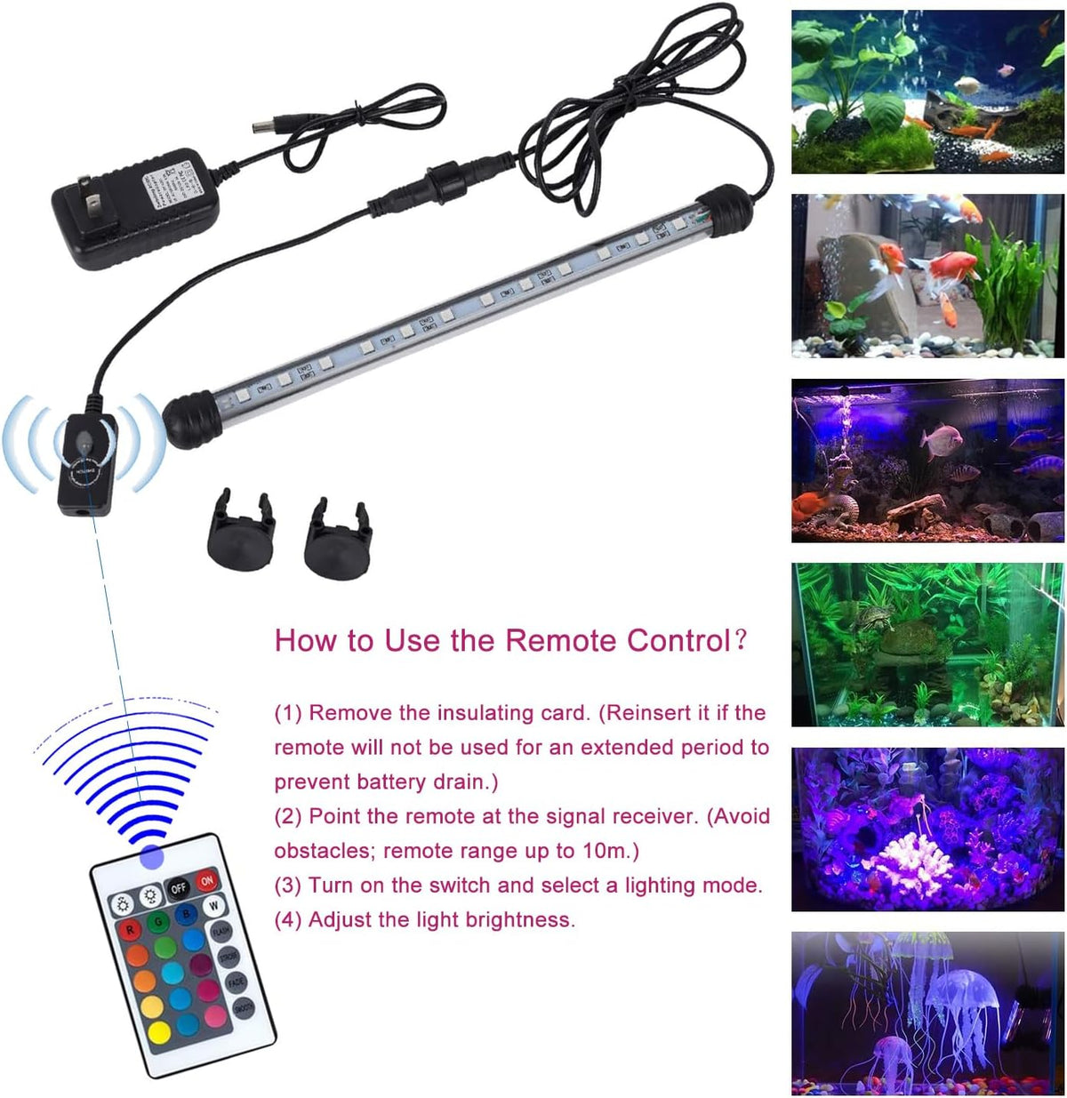 MQ 8 in Submersible LED Aquarium Light - 42LED-Length 36" - image 2
