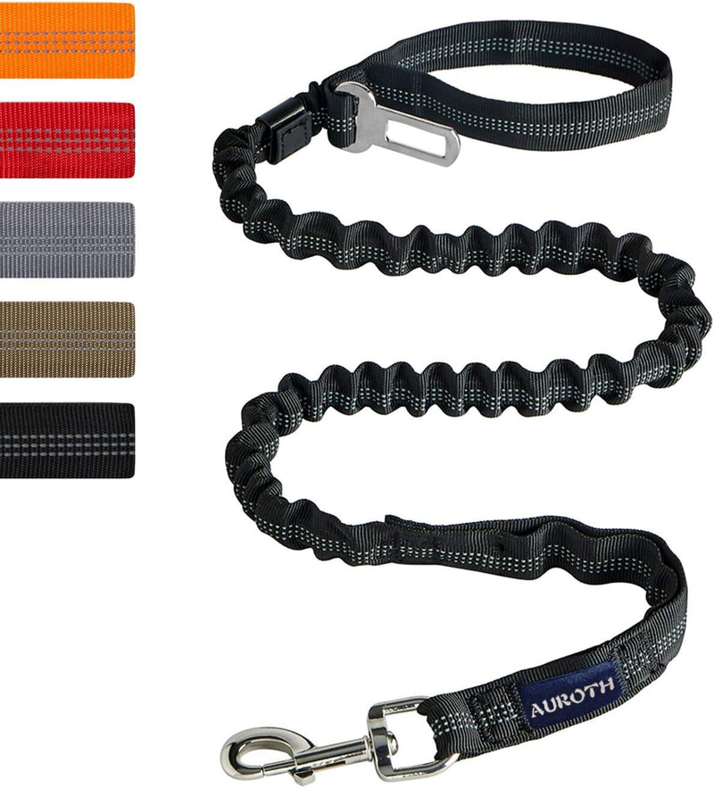 AUROTH Bungee Dog Leash for Large Dogs - Black / MAX: 6 FT