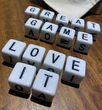 Crossword dice game with 15 acrylic letter dice and canvas pouch - view 6