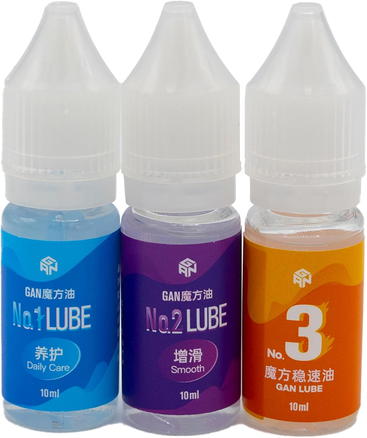 iYallow speed cube lube set of 3 with daily care, smooth and GAN formulas, 10cc