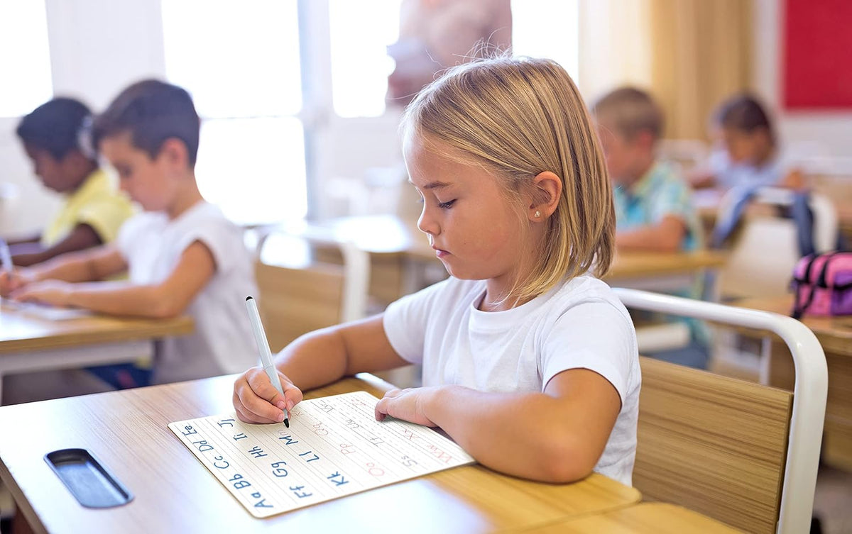 Scribbledo Alphabet Tracing Whiteboard, Dry Erase Lapboard 9x12 – Fun for Kids & Family - Set of 5 Boards & Erasers - image 3