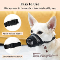 Dog Muzzle, Soft Mesh Muzzles for Small Dogs Biting, XXS - Black / S-Snout (6¼”-7”) - image 3