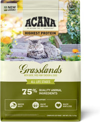 ACANA Highest Protein Grasslands Grain-Free Dry Cat Food, Duck, Free-Run Chicken and Eggs Cat Food Recipe, 4lb
