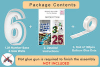 JoyBox Design 3FT DIY Mosaic Balloon Number 1 Frame - Number 6 - image 3