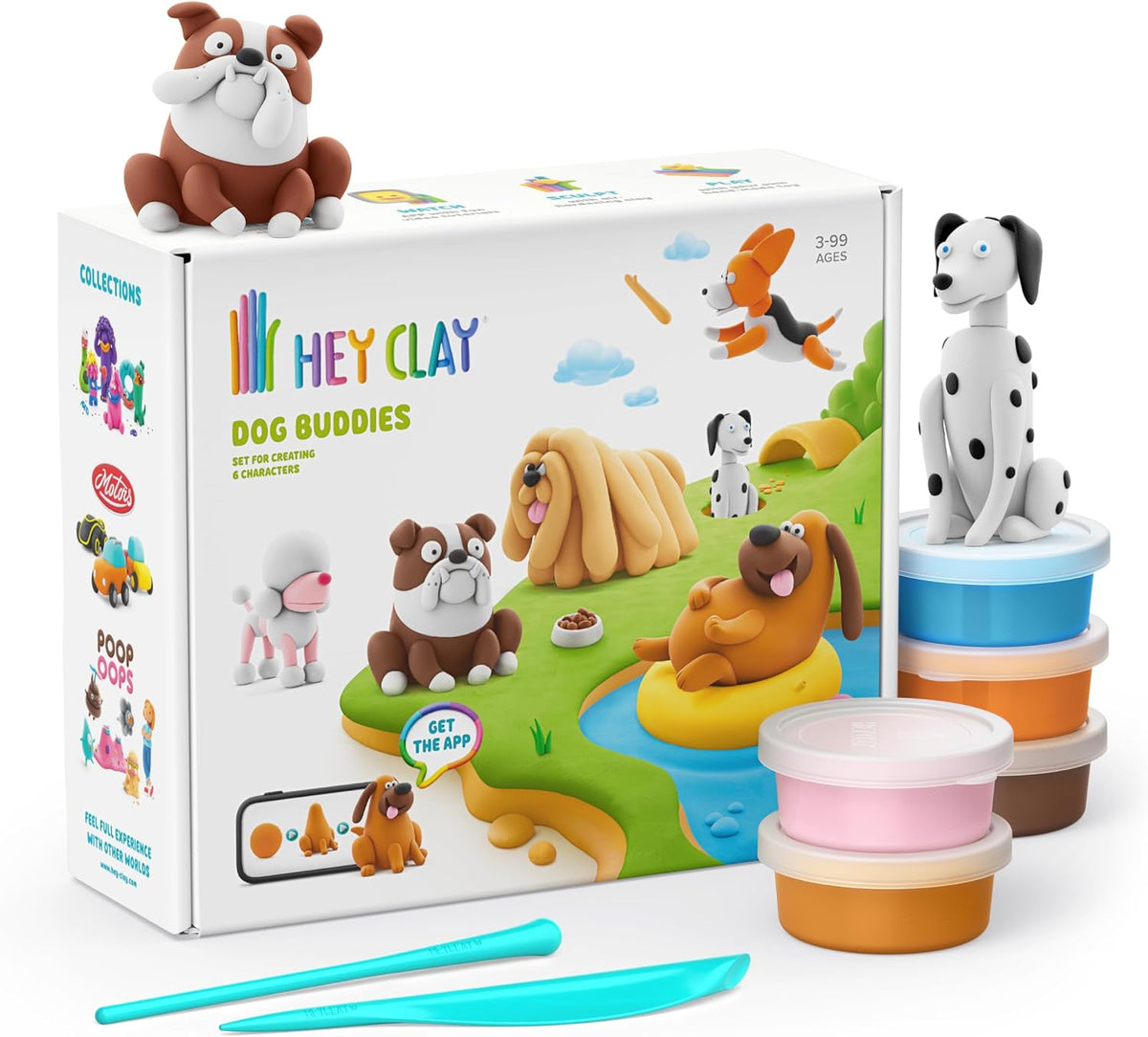 Hey Clay Exotic Pets air dry clay kit with 15 cans and sculpting tools - view 9
