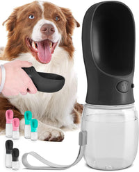 MalsiPree Dog Water Bottle Dispenser, Leak-Proof - Black / 12oz - Standard