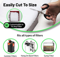 hygger 1'' Thick Aquarium Filter Floss 12"x 68" Poly Fiber Fish Tank - 12"x68" - image 4