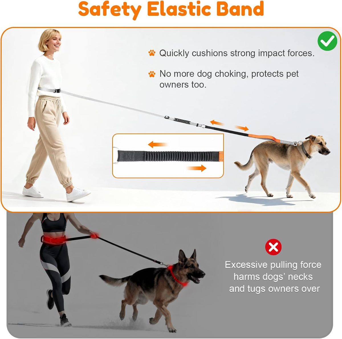 XiaZ Hands Free Dog Leash, Versatile Crossbody Dog Leash - Gray - image 4
